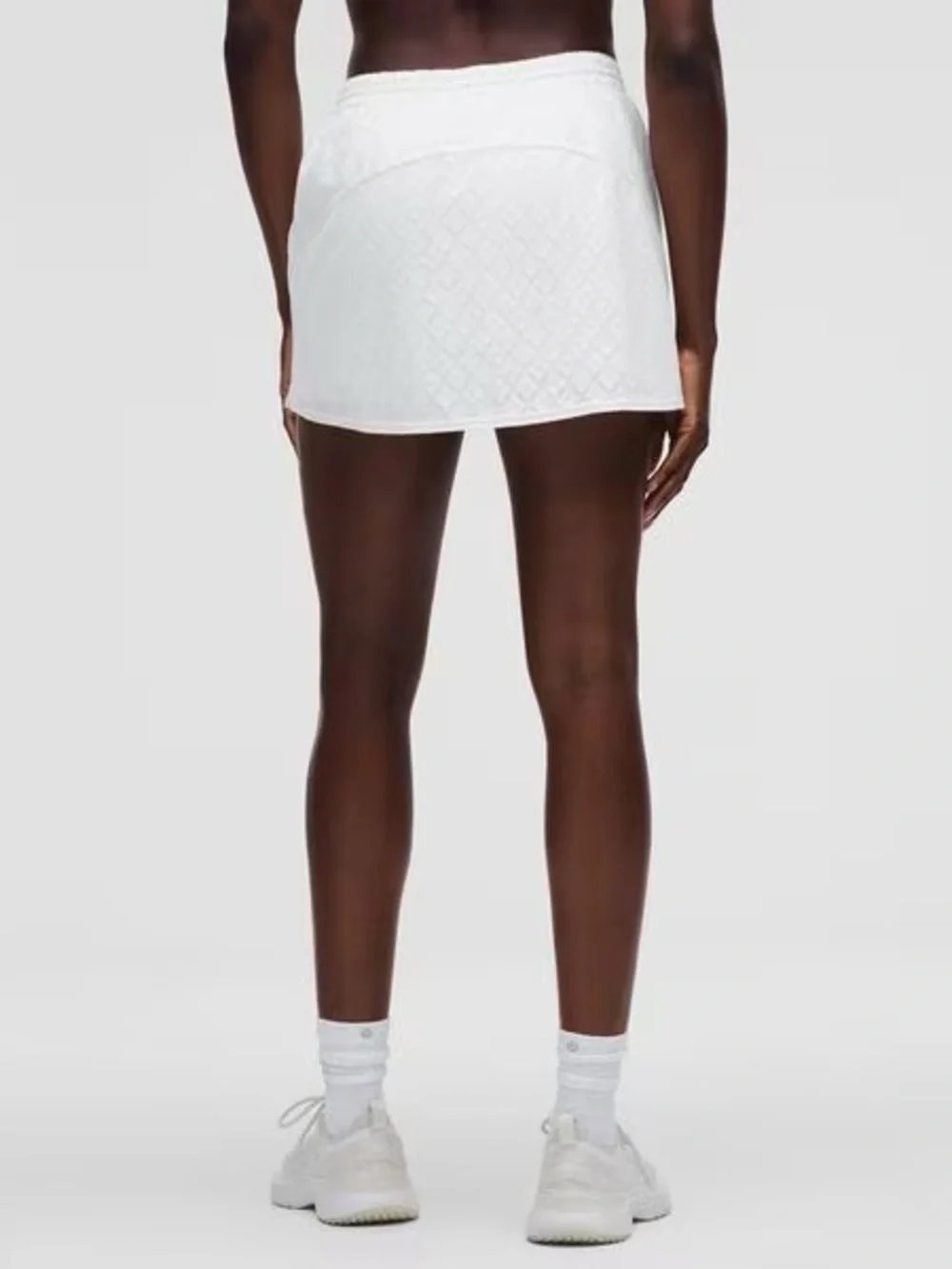 Lululemon White Textured Mesh High-Rise Tennis Skirt XS
